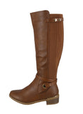 WOMAN'S SHOES TAN PU BOOTS KENDALL-8