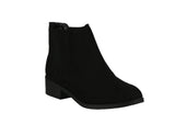 WOMAN'S SHOES BLACK SUEDE BOOTIES KEYWORD