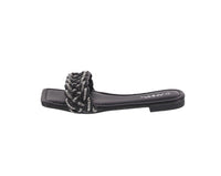 WOMAN'S SHOES BLACK PU SANDALS KIA-1