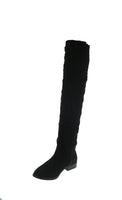 WOMAN'S SHOES BLACK SUEDE BOOTS KRYSTEN-10