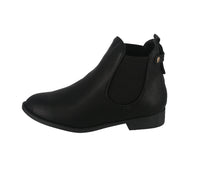 WOMAN'S SHOES BLACK PU BOOTIES LA-6