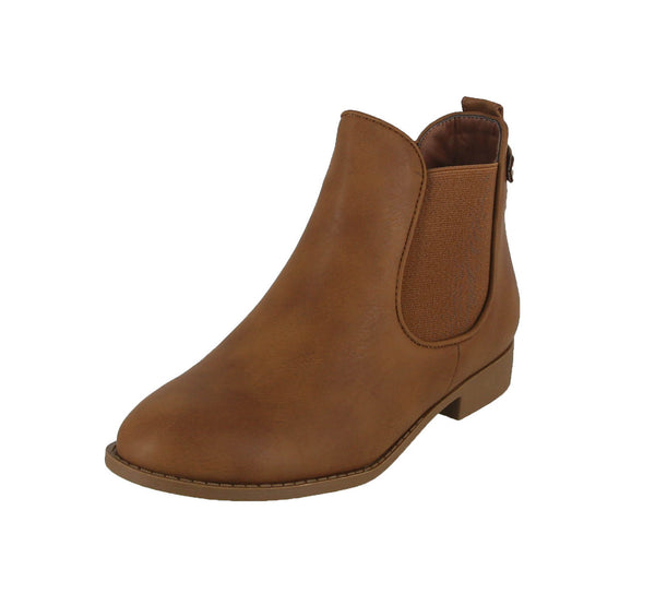 WOMAN'S SHOES TAN PU BOOTIES LA-6