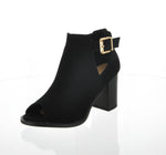 WOMAN'S SHOES BLACK SUEDE BOOTIES LEMIE-33