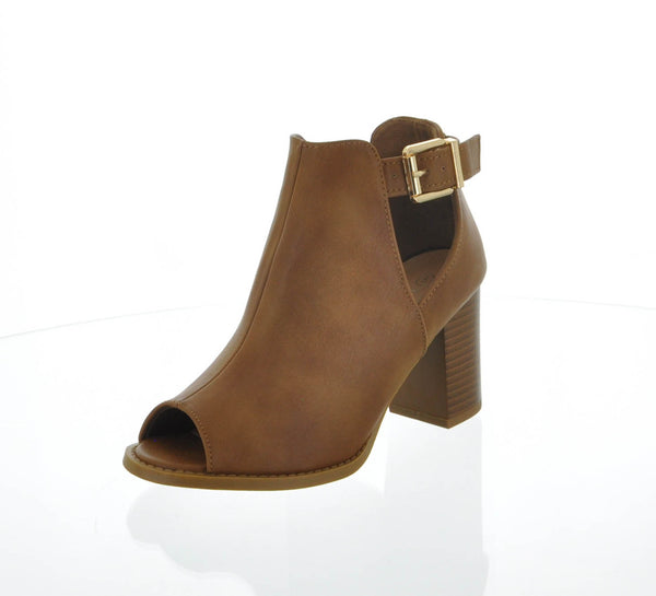 WOMAN'S SHOES TAN PU BOOTIES LEMIE-33