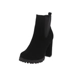 WOMAN'S BOOTS BLACK NUB LESLIE-8