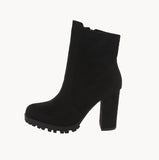 WOMAN'S BOOTS BLACK SUEDE LESLIE-2