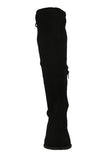 WOMAN'S SHOES BLACK SUEDE BOOTS LIQUID-S