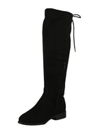 WOMAN'S SHOES BLACK SUEDE BOOTS LIQUID-S