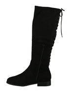 WOMAN'S SHOES BLACK SUEDE BOOTS LIQUID-S