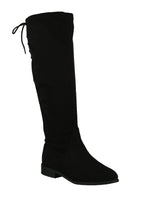 WOMAN'S SHOES BLACK SUEDE BOOTS LIQUID-S