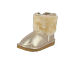 BABY'S SHOES GOLD GLITTER BOOTS LISA-11F