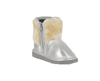 BABY'S SHOES SILVER GLITTER BOOTS LISA-11F