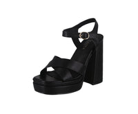 WOMAN'S SHOES BLACK SATIN HEELS LOLLIE-64