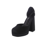 WOMAN'S SHOES BLACK SATIN HEELS LOLLIE-1