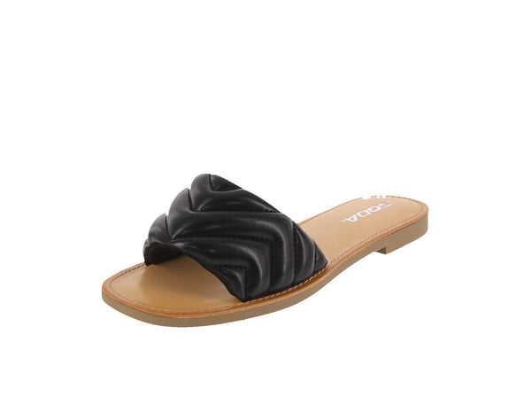 WOMAN'S SHOES BLACK PU SANDALS LOMITA