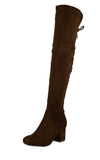 WOMAN'S SHOES CHESTNUT SUEDE BOOTS LUCY-22