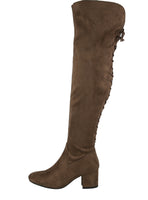 WOMAN'S SHOES TAUPE SUEDE BOOTS LUCY-22