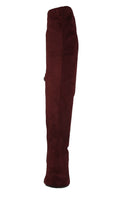 WOMAN'S SHOES WINE SUEDE BOOTS LUCY-22