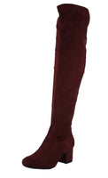 WOMAN'S SHOES WINE SUEDE BOOTS LUCY-22