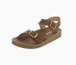 KID'S SHOES TAN PU LEATHER SANDALS LUISA-13K