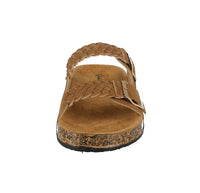 WOMAN'S SHOES CAMEL PU LEATHER SANDALS LUKA-04