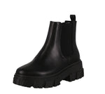 WOMAN'S SHOES BLACK PU LEATHER BOOTIES LUX-52