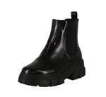 WOMAN'S SHOES BLACK CROC PU LEATHER BOOTIES LUX-52