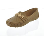 WOMAN'S SHOES TAN PU LEATHER DOCKSIDE MABLE-1