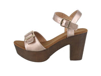 WOMAN'S SHOES ROSE GOLD PU LEATHER HEELS MELISSA-8