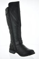 WOMAN'S SHOES BLACK PU BOOTS MANGO-21