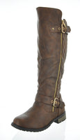 WOMAN'S SHOES BROWN PU BOOTS MANGO-21