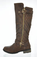 WOMAN'S SHOES BROWN PU BOOTS MANGO-21