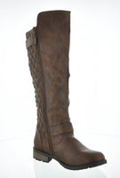 WOMAN'S SHOES BROWN PU BOOTS MANGO-21