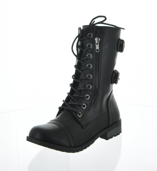 WOMAN'S SHOES BLACK PU BOOTS MANGO-61