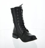 WOMAN'S SHOES BLACK PU BOOTS MANGO-61