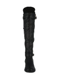 WOMAN'S SHOES BLACK PU BOOTS MANGO-L45