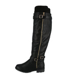 WOMAN'S SHOES BLACK PU BOOTS MANGO-L45