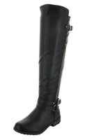 WOMAN'S SHOES BLACK PU BOOTS MANGO-L5