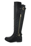 WOMAN'S SHOES BLACK PU BOOTS MANGO-L5