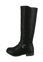 WOMAN'S SHOES BLACK PU BOOTS MANGO-L7