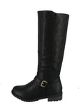 WOMAN'S SHOES BLACK PU BOOTS MANGO-L7