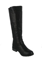 WOMAN'S SHOES BLACK PU BOOTS MANGO-L7