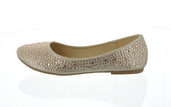 Champagne sale glitter flats