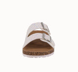 WOMAN'S SHOES WHITE GLITTER SANDALS MARS-1