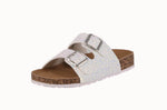 WOMAN'S SHOES WHITE GLITTER SANDALS MARS-1