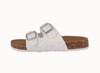 WOMAN'S SHOES WHITE GLITTER SANDALS MARS-1