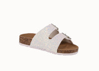 WOMAN'S SHOES WHITE GLITTER SANDALS MARS-1