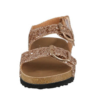 KID'S SHOES ROSE GOLD GLITTER SANDALS MARS-1A