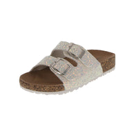 KID'S SHOES WHITE GLITTER SANDALS MARS-1K