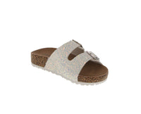 KID'S SHOES WHITE GLITTER SANDALS MARS-1K